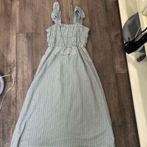 Old Navy Green and White Striped Dress